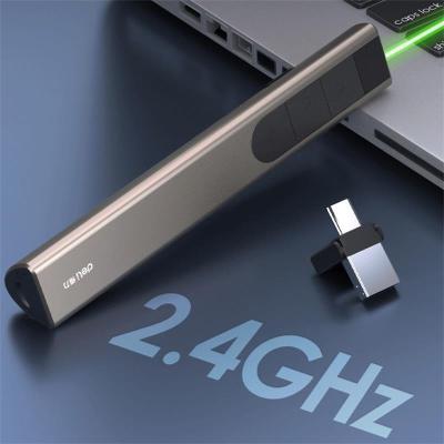 China Long Range Portable Green Laser Feel Comfortable Grocery Branding High Power Ppt Laser Indicator Mini Wireless Presenter Green Laser Indicator for sale