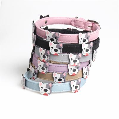 China Sustainable Pet Supplies Personalized Dogs Products Innovative Summer Cooling Cheap Pet Collars Safety Custom PU Leather Dog Collar for sale