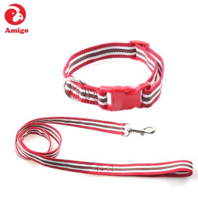 China Amigo DETACHED Pet Collar Leash Set Adjustable Tactical Training Single Nylon Dog Collar Wholesale for sale