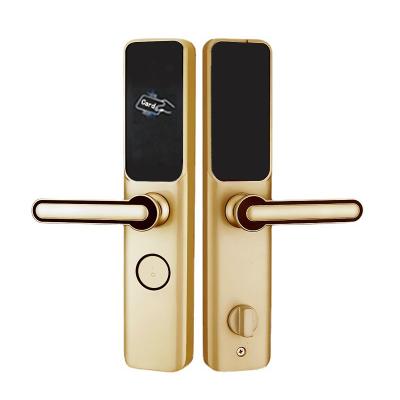 China Popular aluminum alloy hotel card door lock smart card lock smart keyless smart hotel lock system for sale