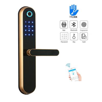 China Aluminum alloy factory price ttlock app wifi remote ble security electric smart door lock for sale