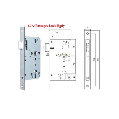 China Smart Lock 7260 Passes Lock European Body Lock Body With Stainless Steel Hardware for sale