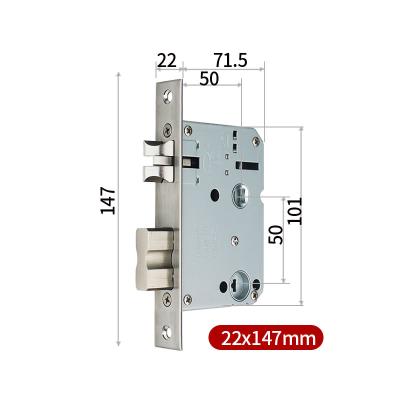 China Square 50/50mm Intelligent Head High Security Lock Electronic Door Lock Body for sale