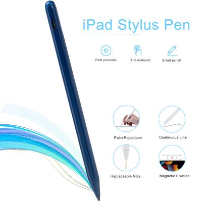 China Custom Magnetic Attraction Stylus Mobile Phone Tablet Pencil Rechargeable Active Capacitive Touch Pen For Ipad for sale