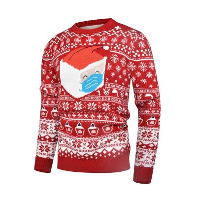 China Anti-wrinkle 2022 OEM/ODM women christmas sweater o-neck knitted sweater ugly oversized christmas knitted sweater sweater customization for sale