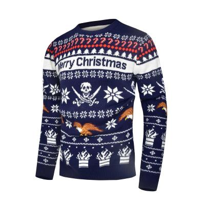 China 2022 OEM/ODM Anti-Wrinkle Christmas Sweater Unisex O-Neck Knitted Ugly Oversized Christmas Knitted Pullover Sweater for sale