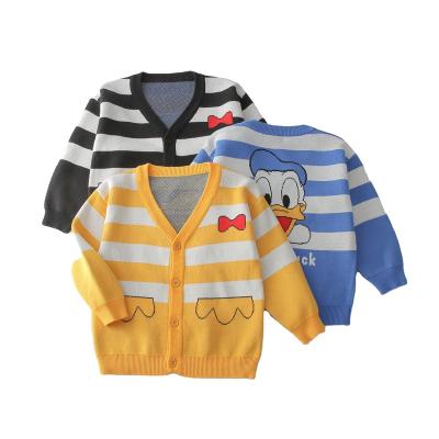 China 2022 Anti-Shrink Spring and Autumn New Boys Tops Jacquard Slim Children's Cartoon Fashion Cardigan Sweater Unique Cotton OEM/ODM Quantity for sale