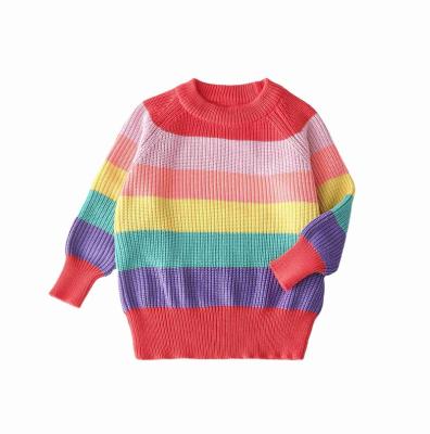 China Autumn Winter Polyester Girls Knitted Sweater Hot Selling Anti-Shrink Fashionable Sweater for sale