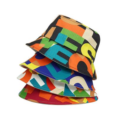 China Custom Comfort Personalized Pattern Breathable Womens Mens Colorful Fisherman Bucket Hat for sale