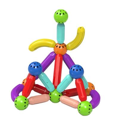 China Big Size Intelligence Kids Diy Developing Magnetic Building Blocks Stick Magnet Rod Set Educational Toys For Children Gift for sale