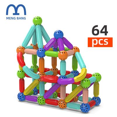 China DIY TOY 64 Pcs Stem Mini Magnetic Tile Building Blocks Preschool Set Diy Magnetic Sticks Toys Educational Toys For Children for sale