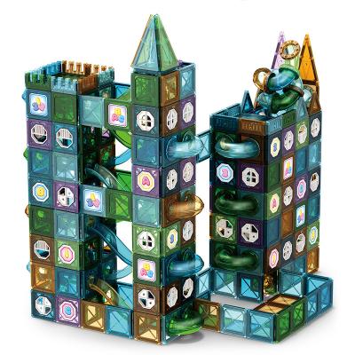 China DIY Magnetic Building Block Toys Deluxe Educational Toys 500 Pcs Diy Marble Race Building Blocks Assemble Toy Kids Early Education Particle Blocks Toy Set for sale