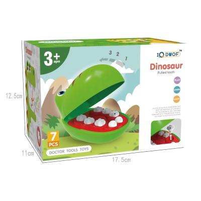 China Funny Doctor Plays Set Children Role Play Study Toy Dinosaur Model Dentist Toy Set 7 Piece Kit For Boys And Girls Medical for sale