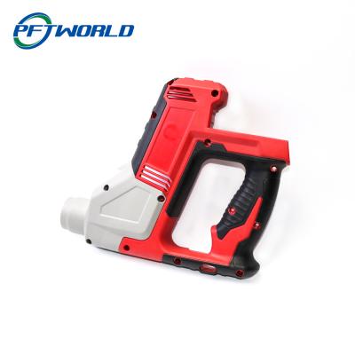 China Precision Injection Molding Accessories, Hydraulic Giant, Black and Red for sale