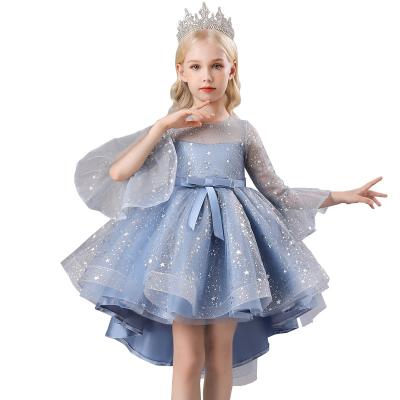 China S001 Washable Kids Spring And Summer Girls Dress Rocket Sleeve Performance Tow Dresses for sale