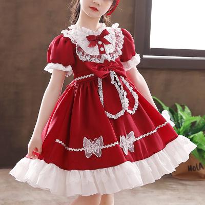 China 2021 Breathable Girls Dress Princess Party Birthday Dress Lolita Girls Clothes Baby Bow Mesh Evening Dresses For Girls for sale