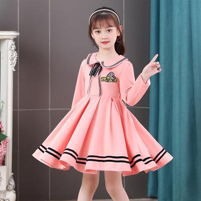 China 2021 new washable make Autumn Children's style bow decoration doll fashionable Korean preppy necklace sheath long short princess Dresses for sale