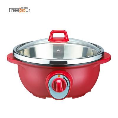 China Sustainable Cheap Multi Function Glass Lid Electric Cooker 3L Hot Pot for sale