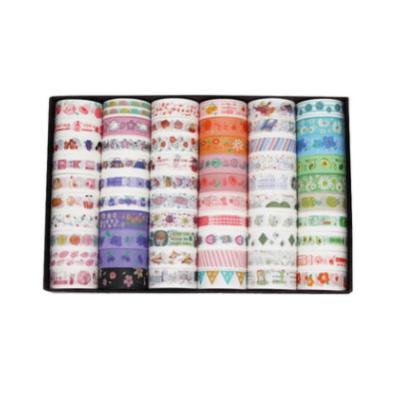 China Cute Cartoon Hand Account ANTISTATIC Material Gift Box and 60 Rolls DIY Stationery Decorative Sticker Paper Tape Washi Tape for sale