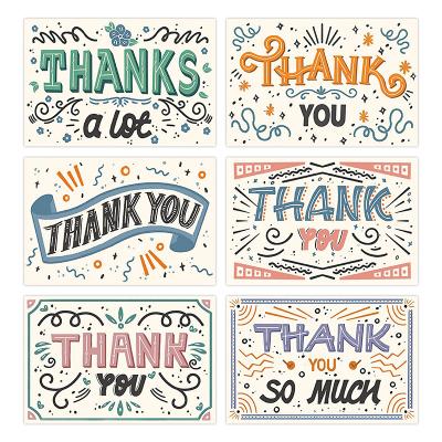 China Custom Colored Greeting / Wedding / Baby Shower / Business Paper Thank You Card For Small Business Set Bulk Boxes Unique Designs With Envelopes for sale