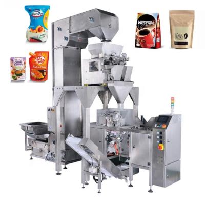 China Stand Up Pouch Filling And Sealing Machine CE Approved Automatic 8 Side Sealed Standup Pouch Coffee Beans Pre Made Bag Filling Machine for sale