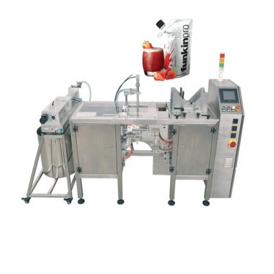 China Linear Food T Type Premade Spout Pouch Corner Packaging Machine for sale