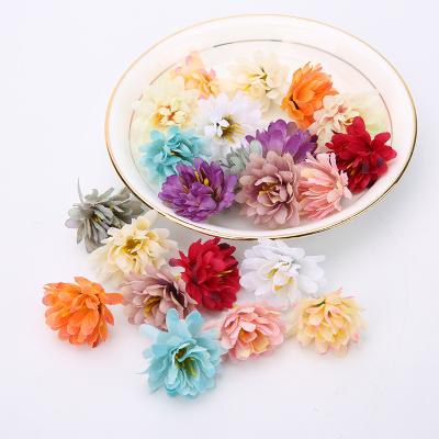 China 3cm Mini Silk Flower Carnation Flower Head Artificial Flower Wedding Decoration DIY Garland Scrapbooking Gift Opens for sale