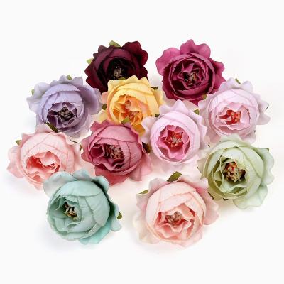 China Beautiful Colors Artificial Flowers Rose Bud Various Colors Head Flower For Decoration Wedding Home DIY Wreath Scrapbook Supplies Bud for sale