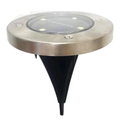 China Modern Solar Earth Lights 4 LED Garden Disc Lights Outdoor Waterproof LED Garden Lighting for sale