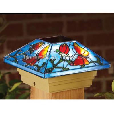 China Modern Butterfly Solar Fence Post Light For Garden Use for sale