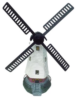 China CLASSIC Resin Solar Windmill Garden Lighthouse Decoration Ornament LED Solar Powered Windmill for sale