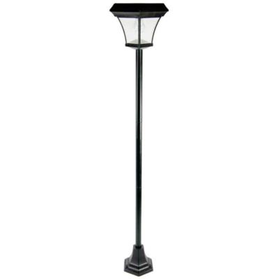 China 6.5 Ft Outdoor Vintage Style Solar Street Lawn Light Post Lamp Modern 4 LED Garden Lamp for sale