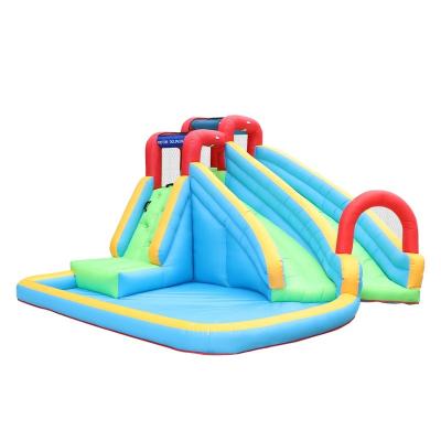 China Cheap Oxford Cloth Hot Sale Bouncer Manufacturer China Jumping Bouncy Bouncy Castle With Double Water Slide for sale