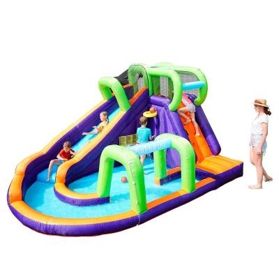 China Oxford Cloth Inflatable Water Park Water Slide Slider Hot Selling Combo Water Pool For Adult for sale