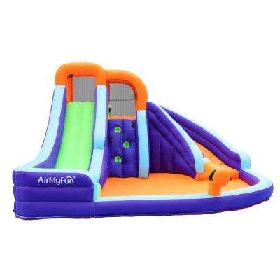 China PVC Tarpaulin And Oxford Cost PVC Giant Water Slide Clearance Inflatable Dry Slide, Cheap Jumping Princess Bed Children Bouncy Castle With Double Slide for sale