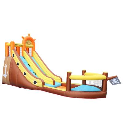 China Oxford Cloth Doctor Dolphin High Quality Inflatable Trampoline Trampoline Bouncer Jumping Castle Room With Water Slide For Sale for sale