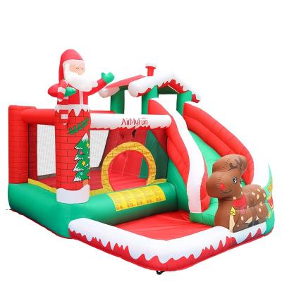 China 420D and 840D Oxford Cloth Bounce House Merry Christmas Bouncy Inflatable Bounce House commercial castle banners for sale for sale