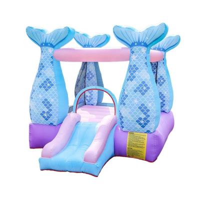 China Oxford Cloth Explosion Mini Jumpy Bouncy Small Inflatable Indoor Mermaid Jumping Castle For Kids Canada for sale