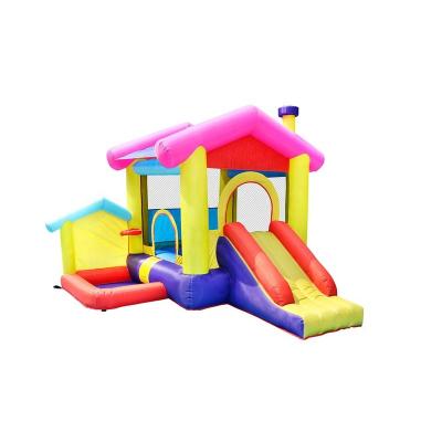 China Oxford Cloth Commercial Bounce House Kid Castle Indoor Outdoor Inflatable Jumping Bed With Slide China for sale