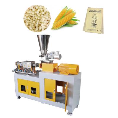 China CE Twin Screw Plastic Granulator For Biodegradable PP PE Corn Starch Calcium Powder for sale