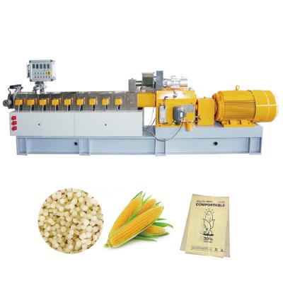 China PBS PBAT Biodegradable Granulator PLA+Corn Starch Production Line Customizable Size for sale