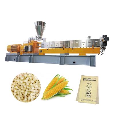 China Biodegradable Material PLA Bamboo Powder Starch Granulator Line 300~500kg/H for sale