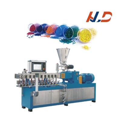 China Nanjing Henglande kleine partij 50kg/h 35 36 tweescrew-plastiek-extruder voor kleur masterbatch masterbatch Te koop