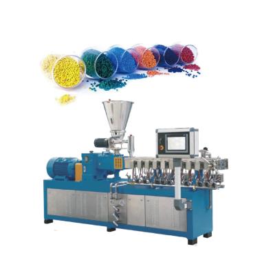 China Color Fiber Plastic Masterbatch Machine Twin Screw Extruder Plastic Granulating Line for sale