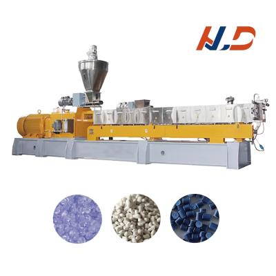 China Plastic PP PE PLA Pbat Base Filler Modifier Compounding Masterbatch Co-Rotating 65 Twin Screw Extruders for sale