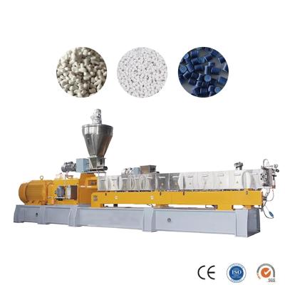 China Polymer Additive Color Masterbatch Plastic Compounder Double Screw Extruder for sale