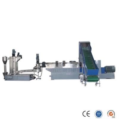 China Plastic Film Single Screw PP PE Extruder Machine with Water-Cooling Strands Pelletizer and PLC Control for sale