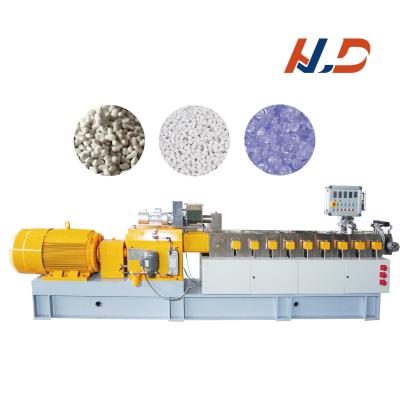 China Automatic HDPE/LDPE Filler Plastic Masterbatch Granules Making Machine PP Plastic Pellet Extruder With PLC for sale