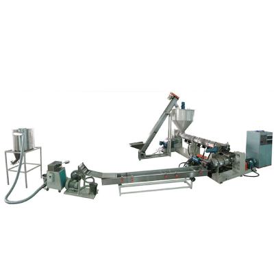 China Plastic Shoe Sole Material Two Stage Compounding Extruder Machine PLC Control for sale