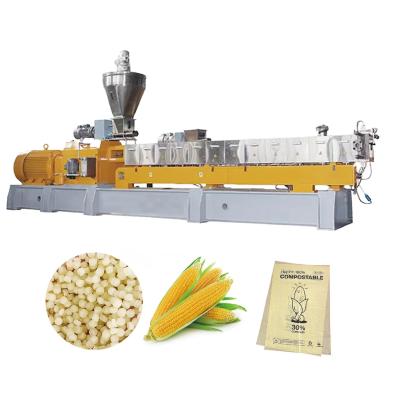 China Biodegradable Granulator Customizable Size PLA+Corn PBS PBAT Starch Production Line for sale